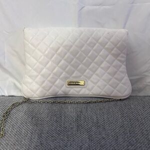 Steve Madden White Quilted Crossbody Bag